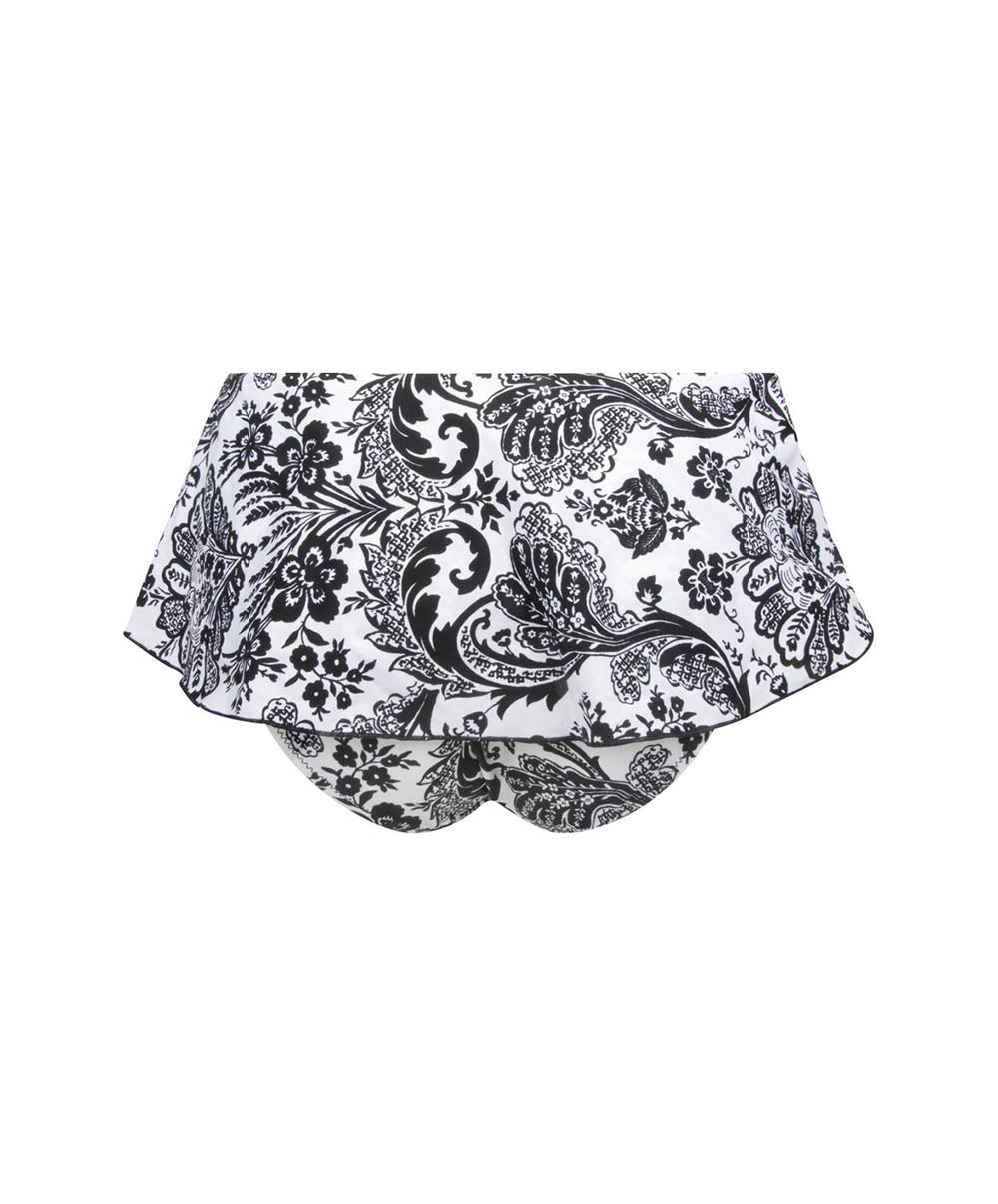 Maillot de bain culotte jupette La bandana Blanc Antigel Bain EBB0894-BB