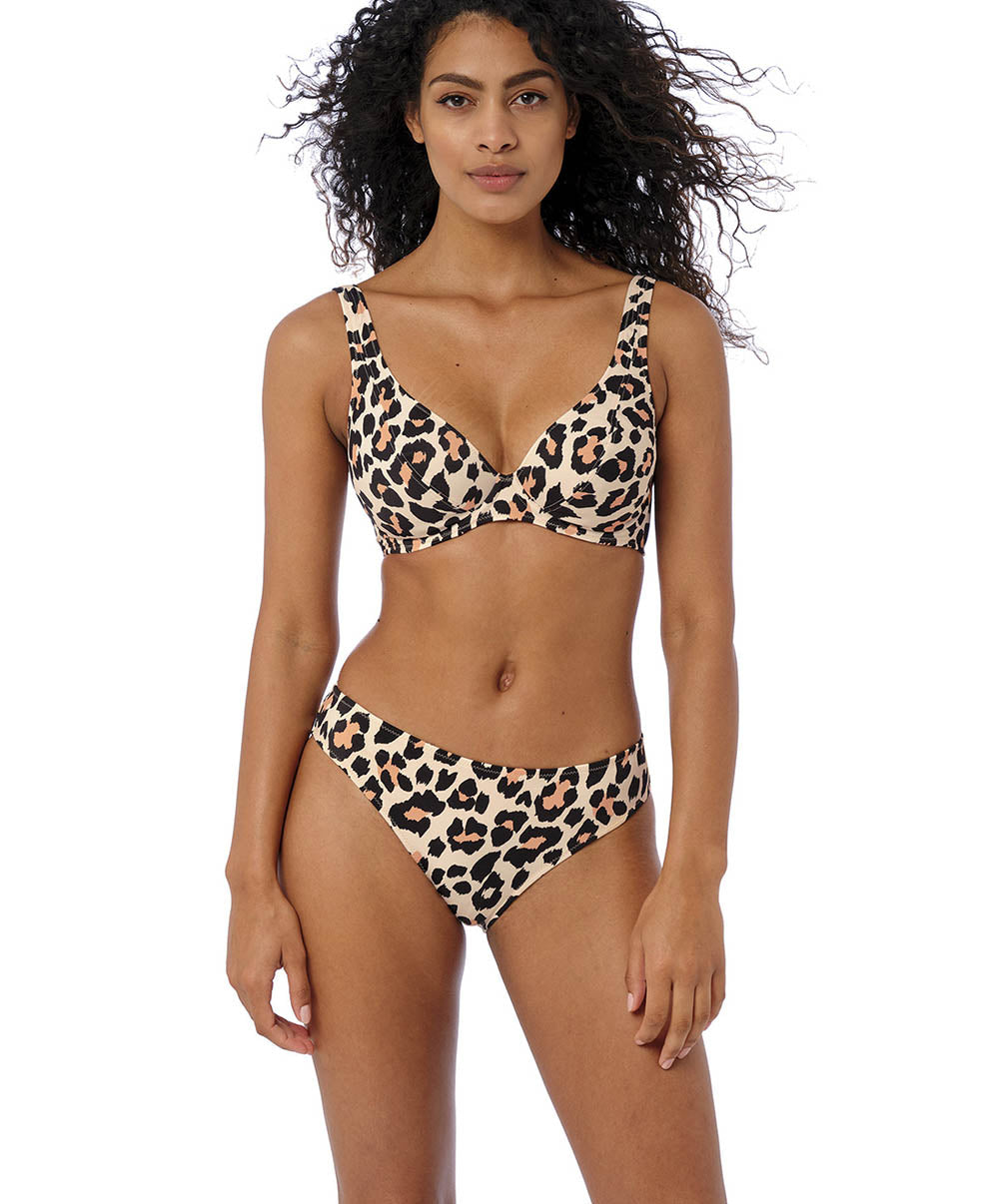 Haut de maillot de bain grandes tailles décolleté plongeant Animal instinct Natural Freya swim AS203913-NAL