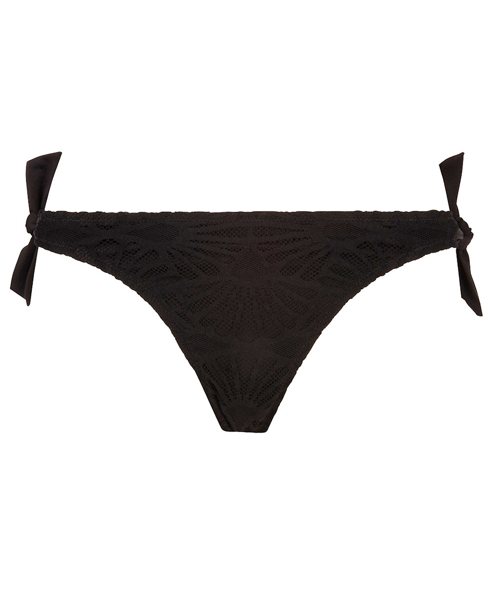 Maillot de bain slip à nouettes bikini La Muse Dentelle noir Antigel Bain EBB0106-NO 10