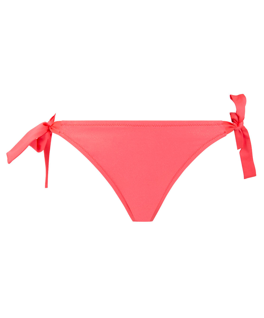 Maillot de bain slip à nouettes bikini La Starlette star corail Antigel Bain EBB0105-SC