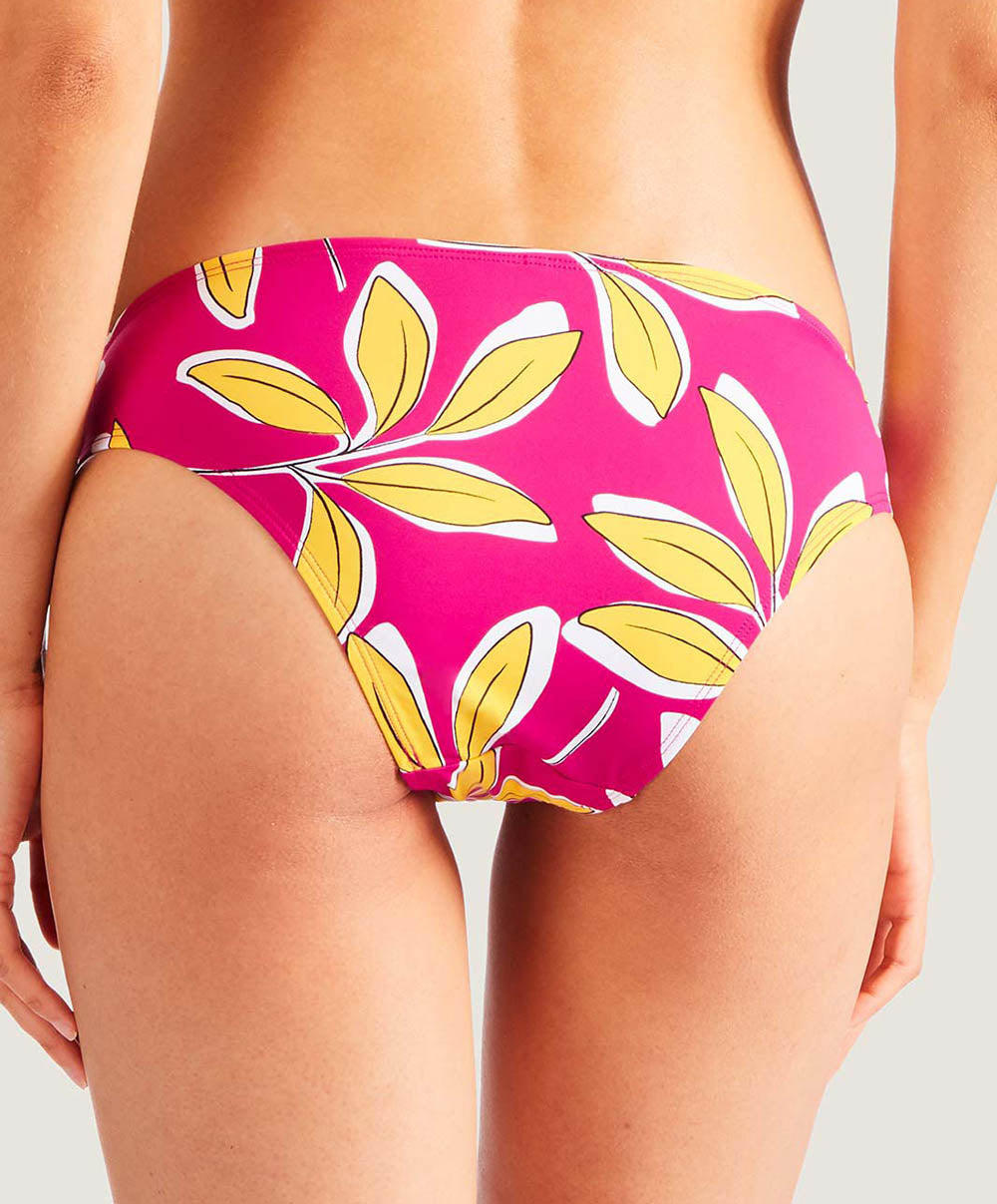 Slip de bain brésilien Aubade Bain Danse de feuilles Hawaien rose PV22-HARO