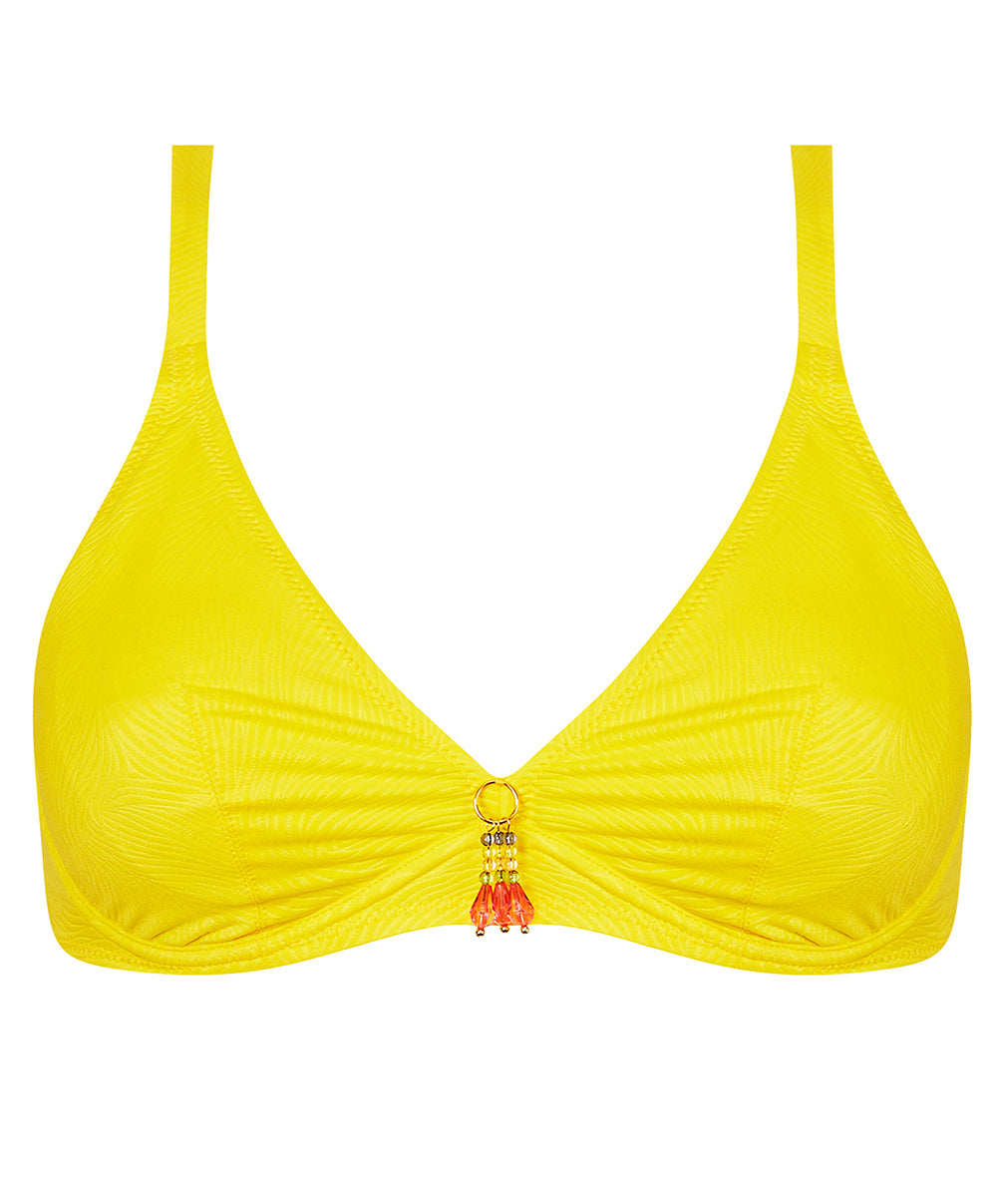 Maillot de bain triangle armatures La Muse des Vagues jaune Antigel Bain FBB3226-JA 100