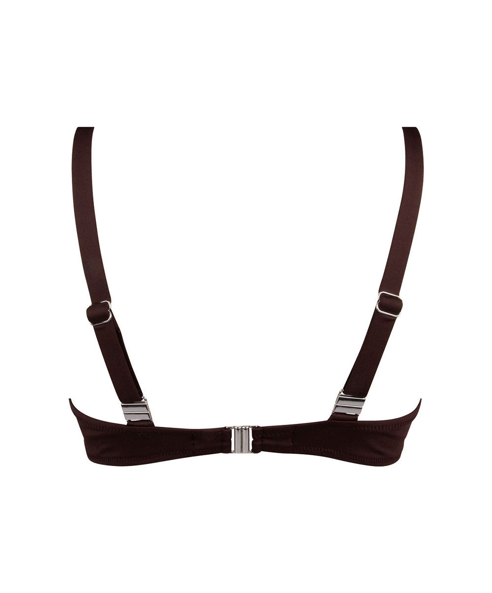 Maillot de bain triangle armatures La Starlette star marron Antigel Bain FBB3205-SM 10