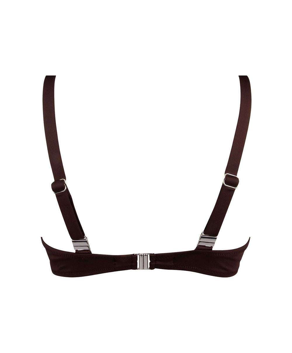 Maillot de bain triangle armatures La Starlette star marron Antigel Bain FBB3205-SM 10