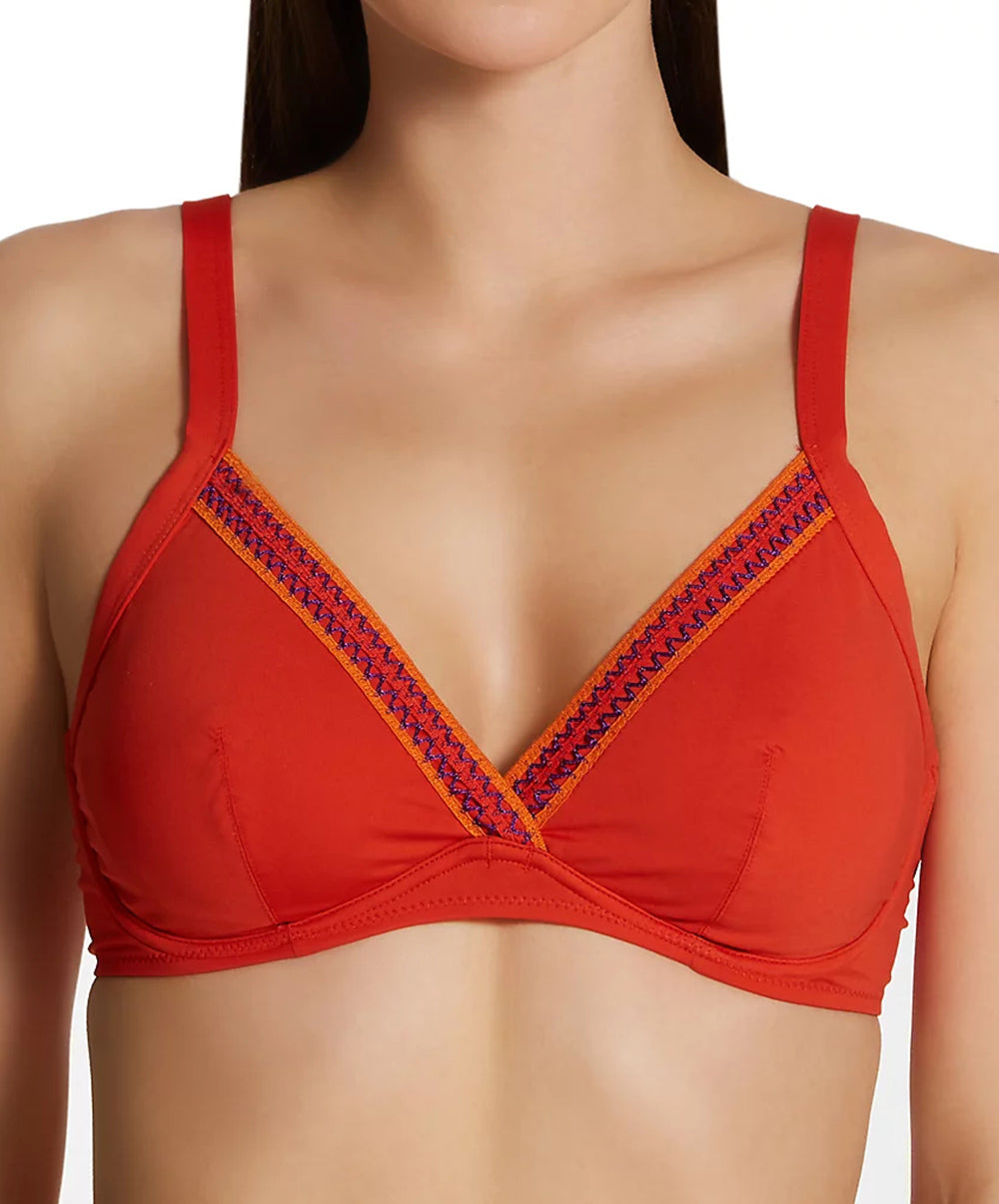 Maillot de bain triangle armatures L'Écocherie orange brûlé Antigel Bain FBB3204-OB