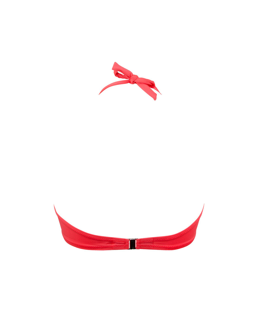 Maillot de bain triangle mousse sans armatures La Starlette star corail Antigel Bain EBB2705-SC