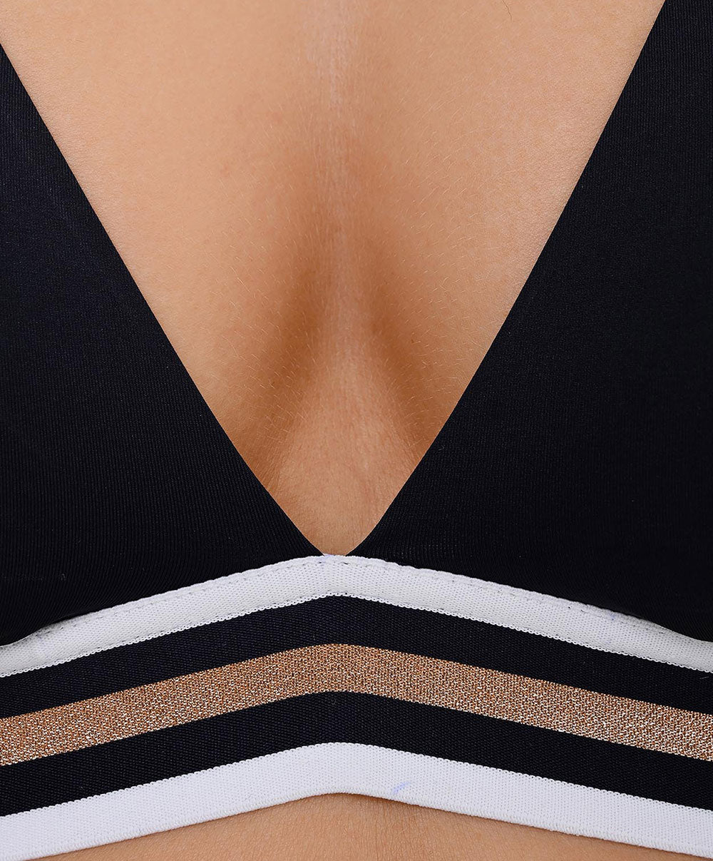 Maillot de bain triangle sans armatures Lise Charmel bain Énergie Nautique encre ABA2035-EN fashion