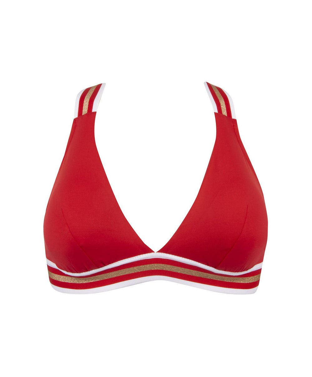 Maillot de bain triangle sans armatures Lise Charmel bain Énergie Nautique rouge flamme ABA2035-FN