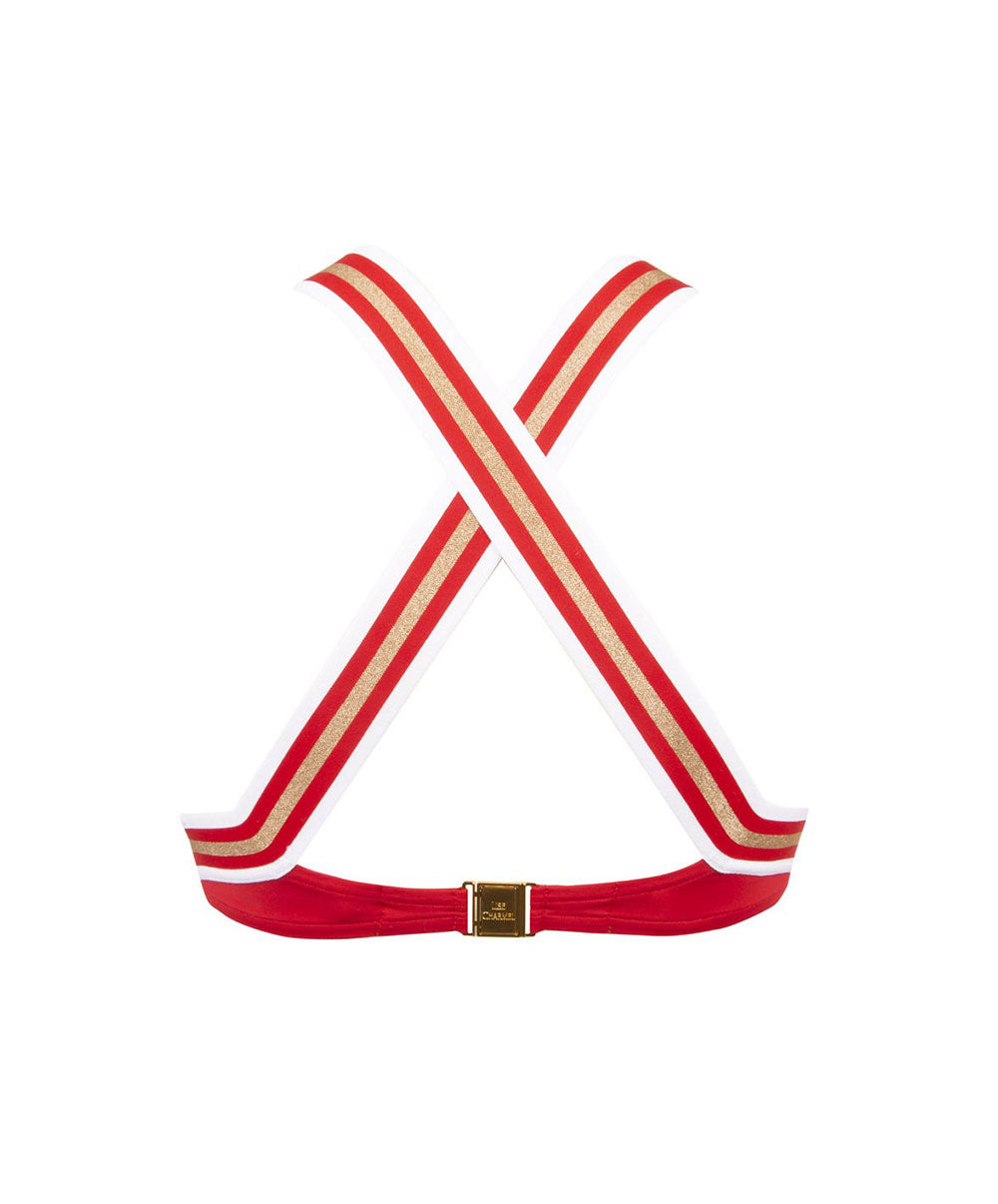 Maillot de bain triangle sans armatures Lise Charmel bain Énergie Nautique rouge flamme ABA2035-FN