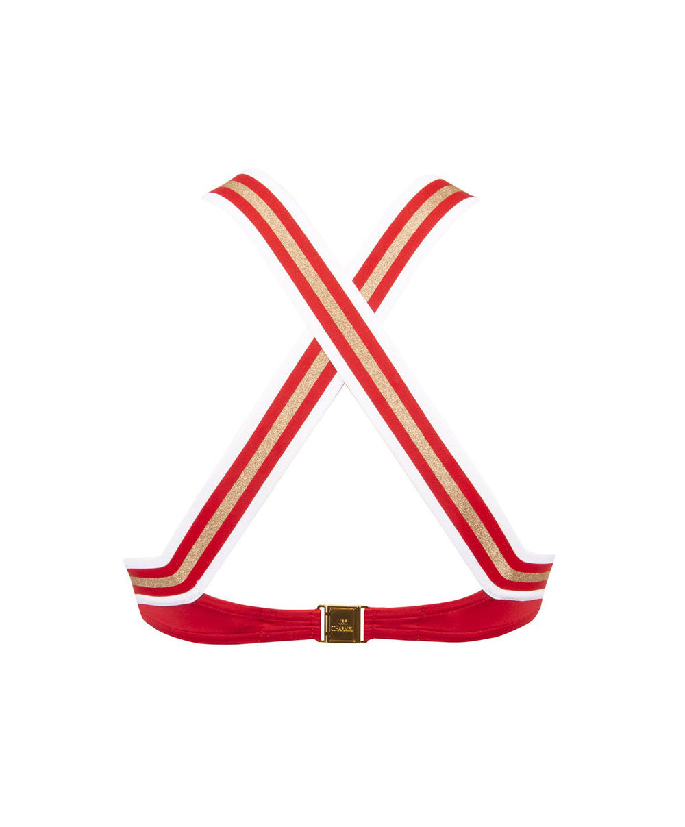 Maillot de bain triangle sans armatures Lise Charmel bain Énergie Nautique rouge flamme ABA2035-FN