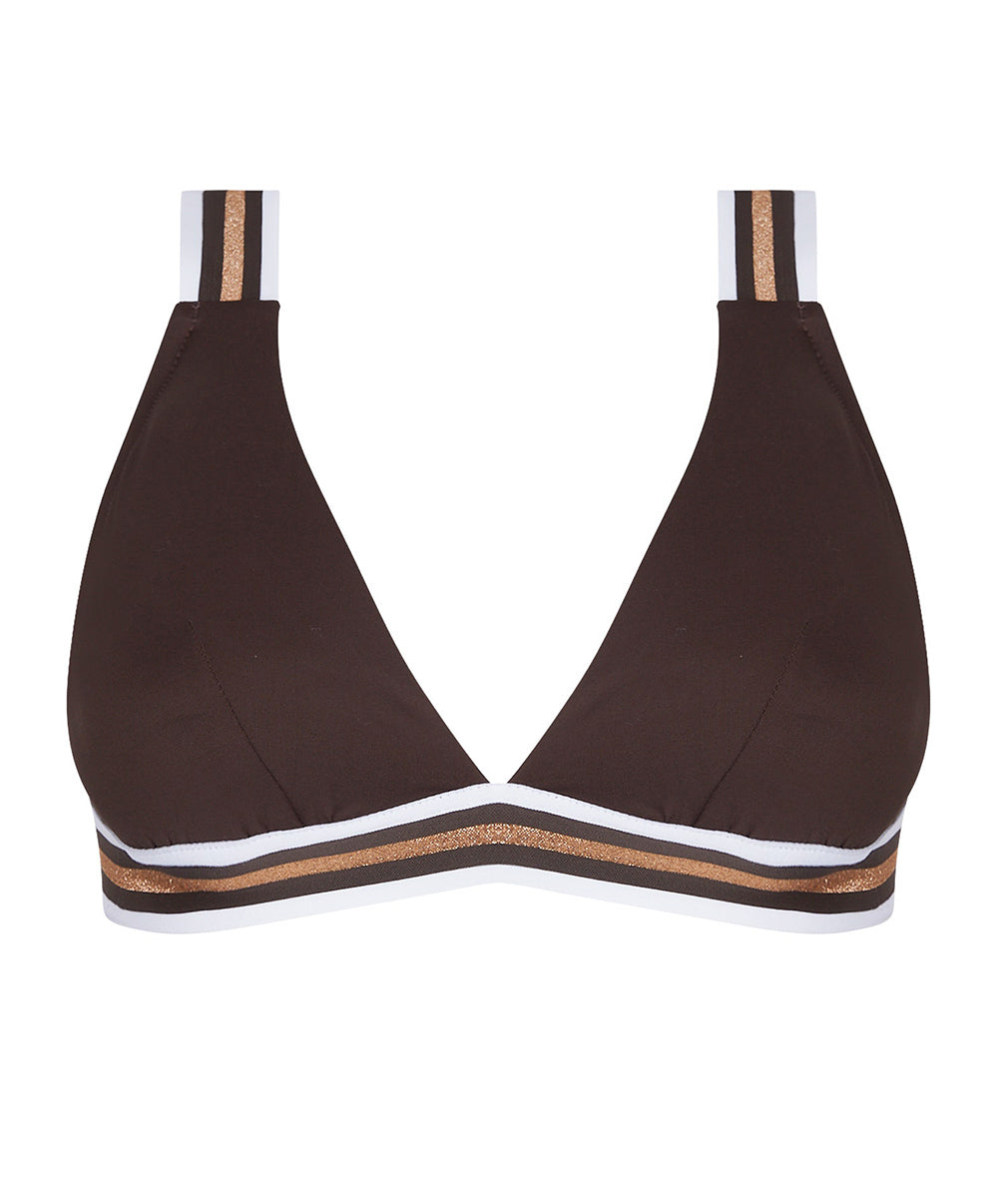Maillot de bain triangle sans armatures Lise Charmel bain Énergie Nautique taupe ABA2035-TN