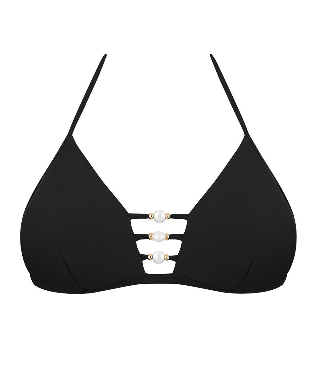 Maillot de bain triangle sans armatures cookie amovible Lise Charmel bain Perles Nacrées noir ABB2869-NO 10