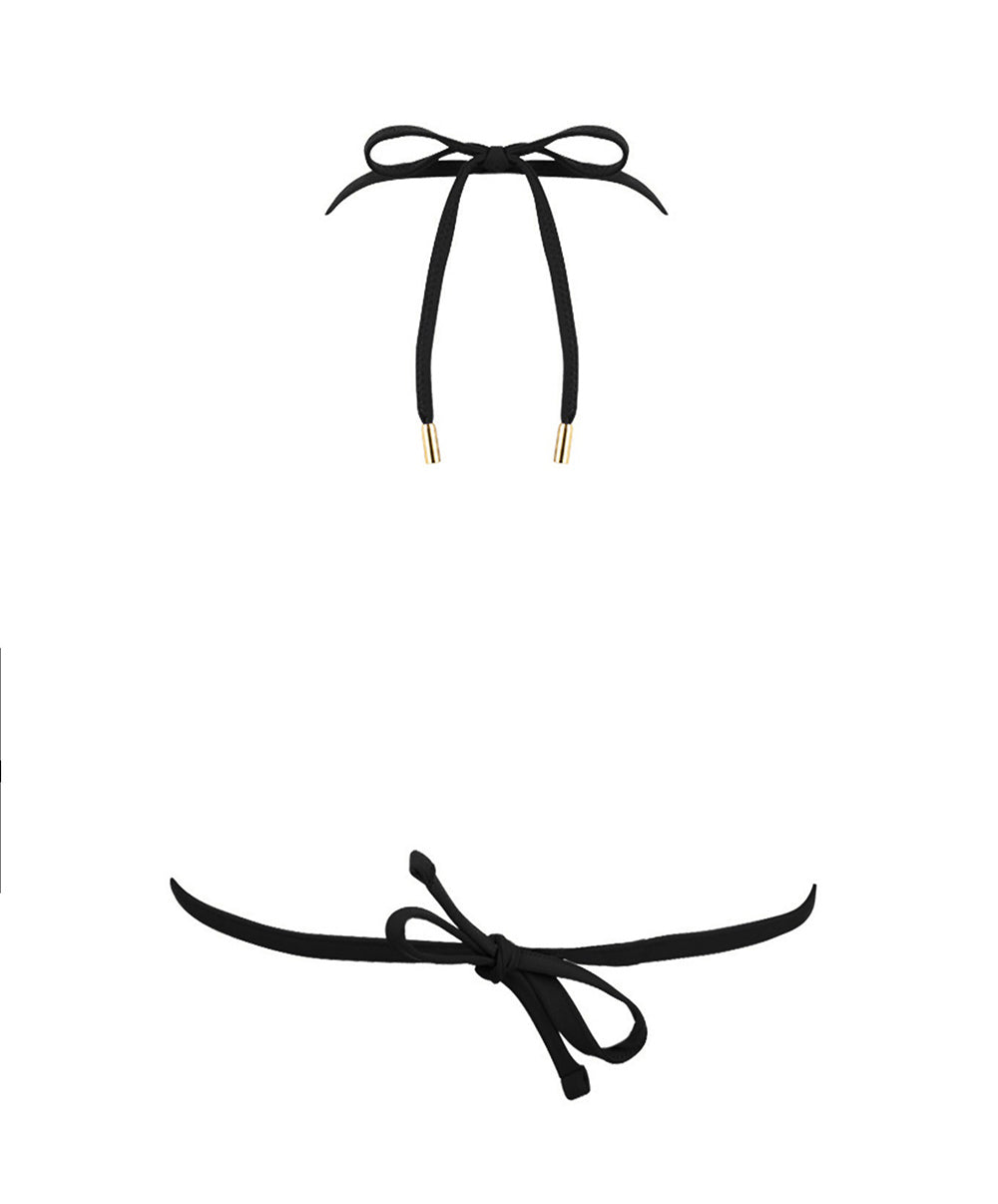 Maillot de bain triangle sans armatures cookie amovible Lise Charmel bain Perles Nacrées noir ABB2869-NO 10