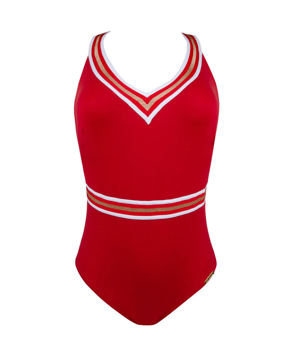 Maillot de bain une pièce dos nageur Lise Charmel bain Énergie Nautique rouge flamme ABA9235-FN 6