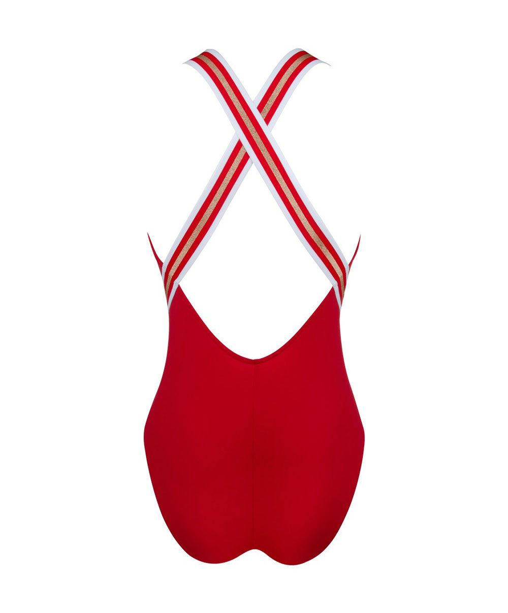 Maillot de bain une pièce dos nageur Lise Charmel bain Énergie Nautique rouge flamme ABA9235-FN 6