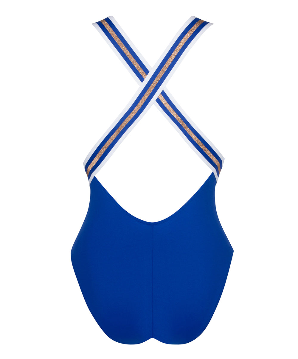 Maillot de bain une pièce dos nageur Lise Charmel bain Énergie Nautique surf bleu ABA9235-SN 100