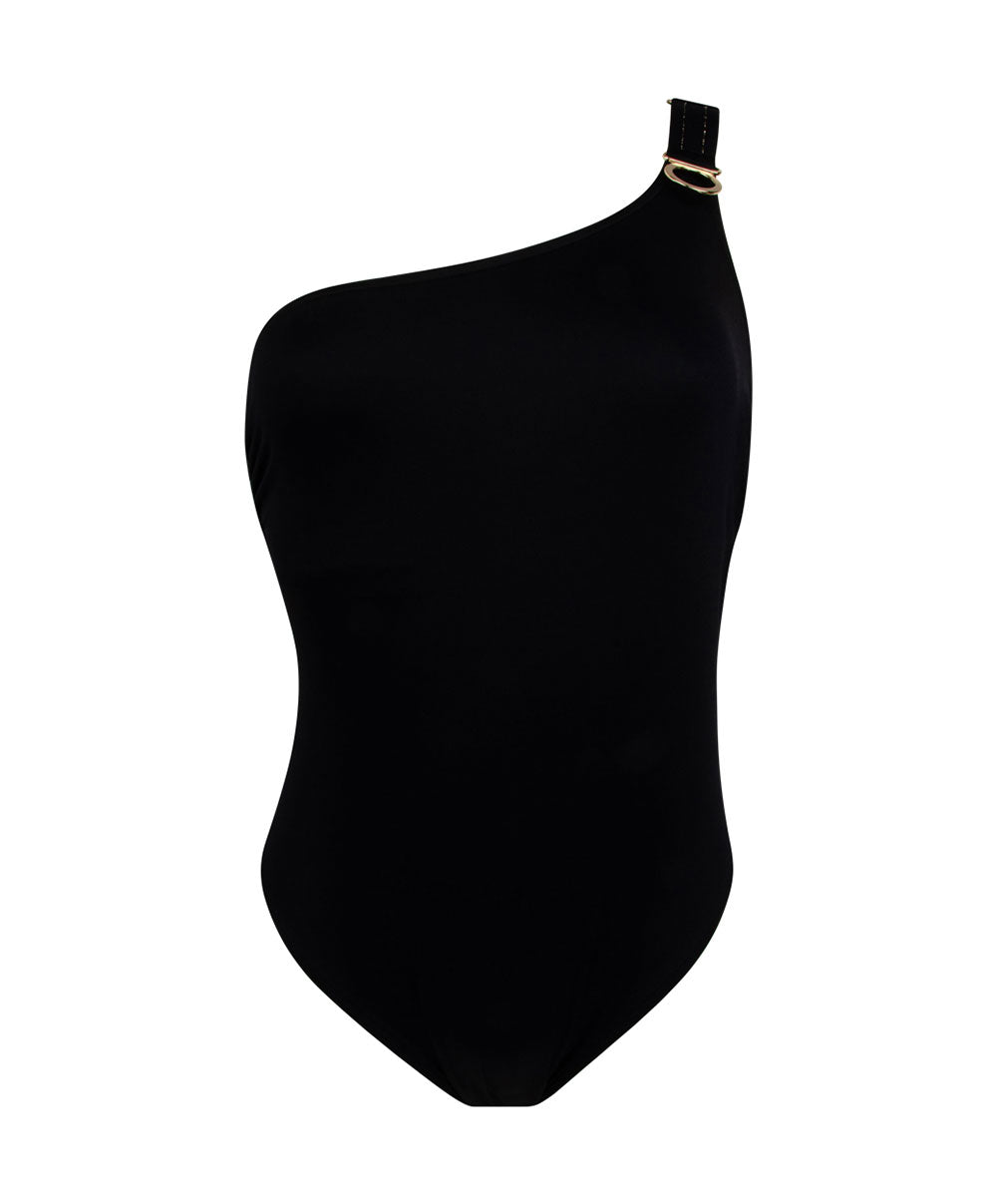 Maillot de bain une pièce asymétrique séduction Lise Charmel bain Anneaux d'Or noir ABB9755-NO