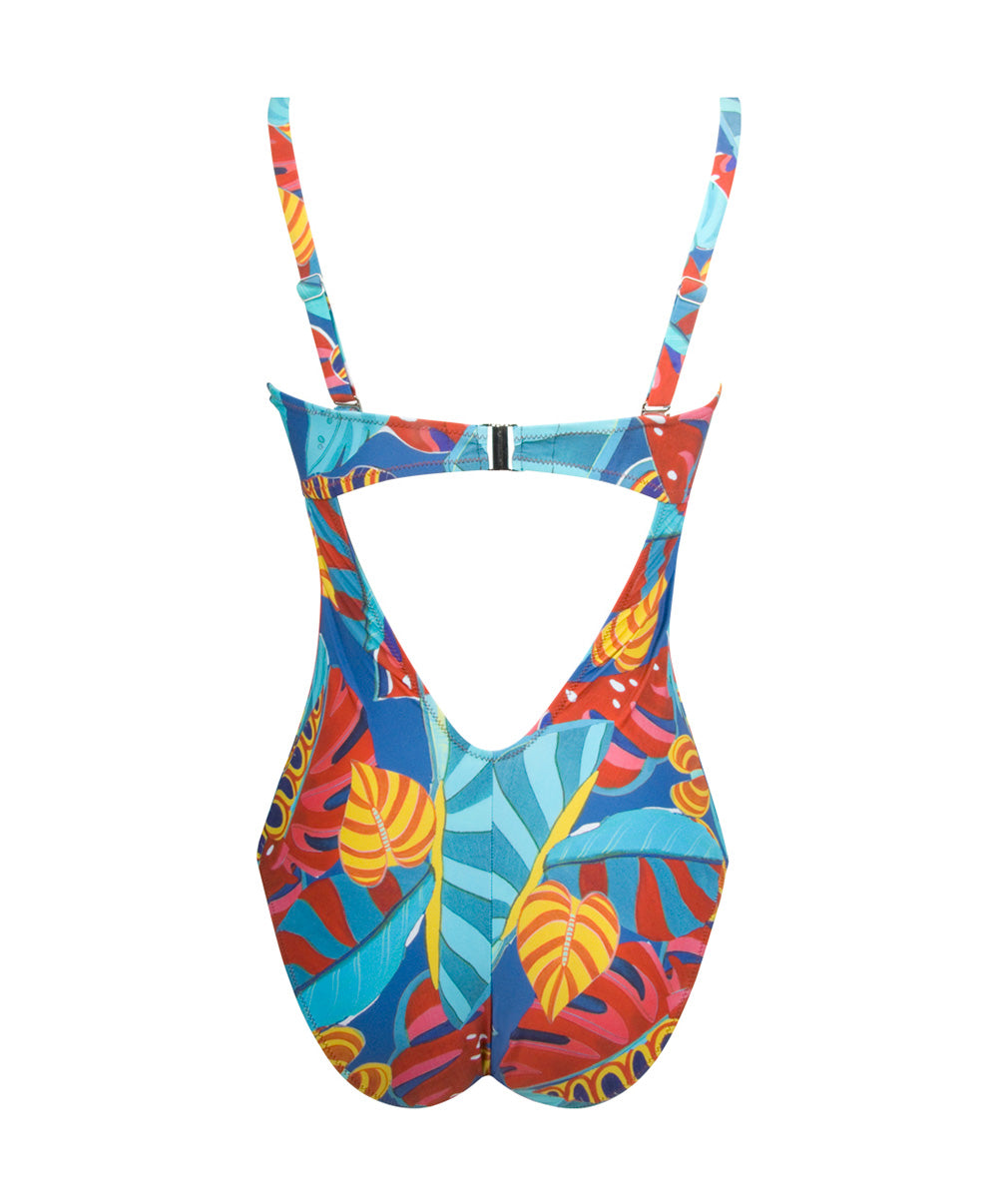 Maillot de bain une pièce bustier maintien La Foglia Antigel ciel feuillage Antigel Bain FBB7554-CF 10