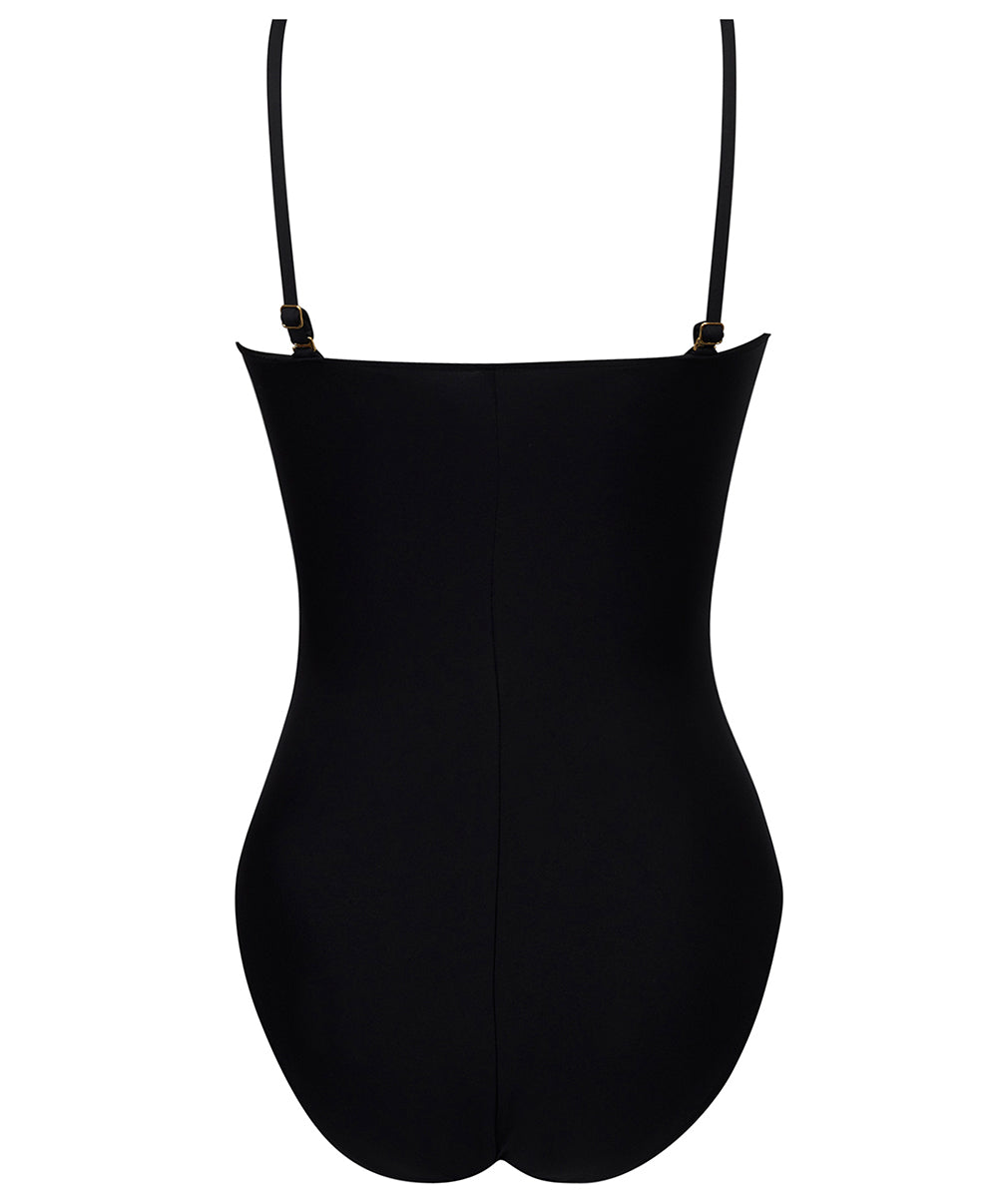 Maillot de bain une pièce bustier sans armatures Lise Charmel bain Éclat Rock noir ABB7270-NO