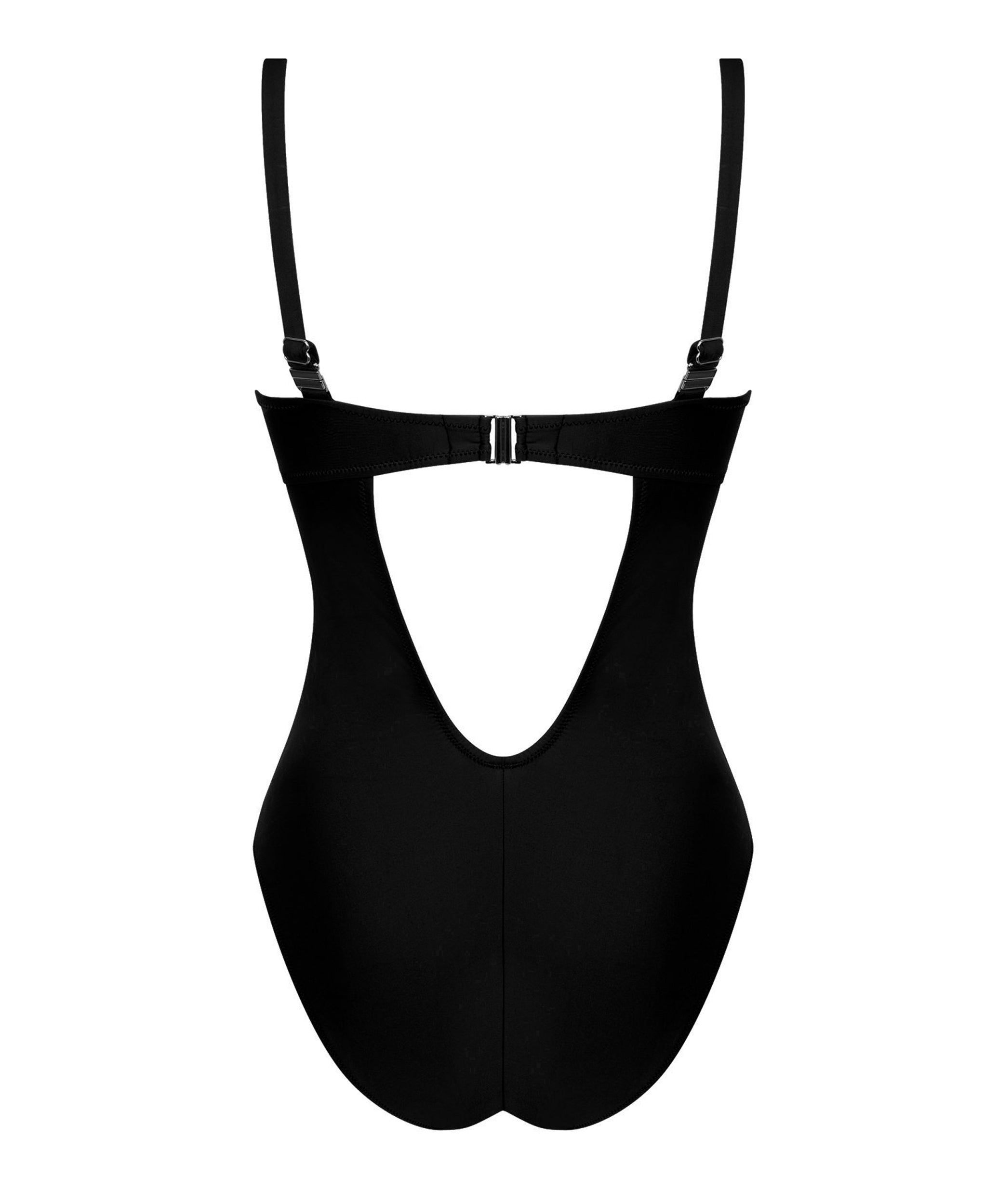 Maillot de bain une pièce coque triangle décolleté plongeant La Chiquissima noir Antigel Bain FBB7914-NO 2