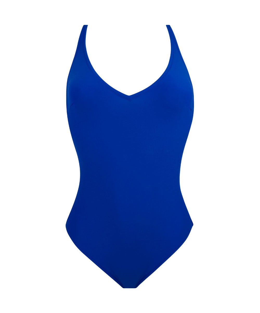 Maillot de bain une pièce dos nageur La Chiquissima bleu electric Antigel Bain EBB9214-ME