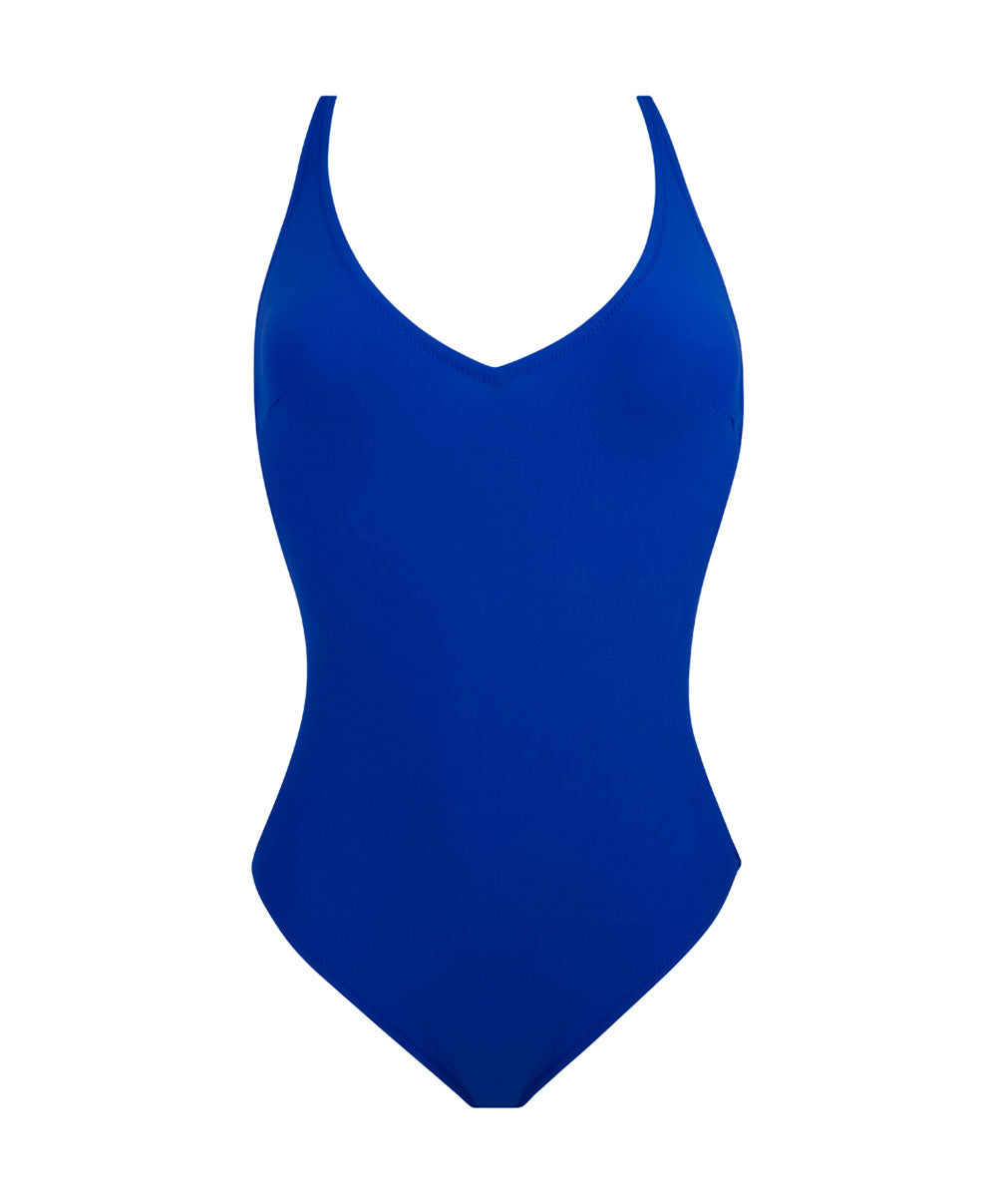 Maillot de bain une pièce dos nageur La Chiquissima bleu electric Antigel Bain EBB9214-ME