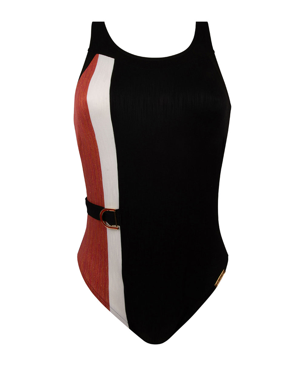 Maillot de bain une pièce dos nageur sans armatures Lise Charmel bain Chic Aquatique ginger chic ABB9265-GC