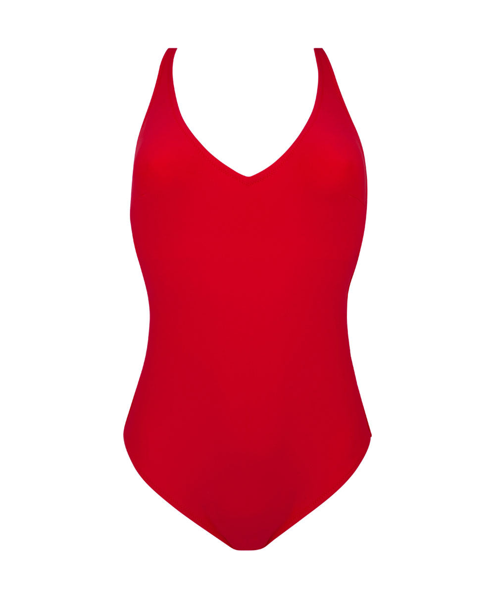 Maillot de bain une pièce maintien dos croisé La Chiquissima rouge Antigel Bain EBB9214-MR 10