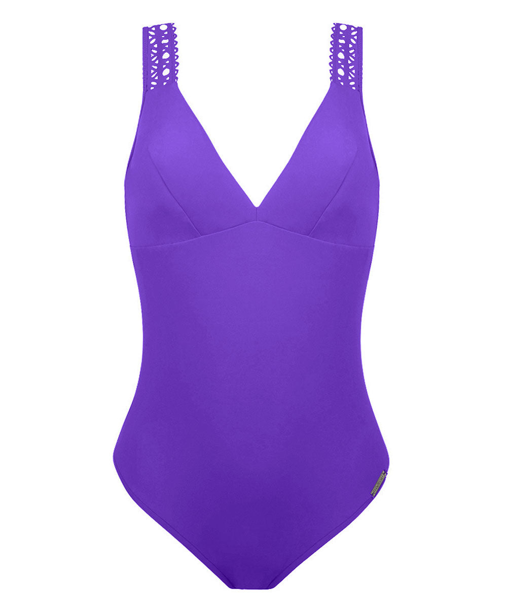 Maillot de bain une pièce dos ouvert Lise Charmel bain Ajourage Couture iris ABA6915-IC