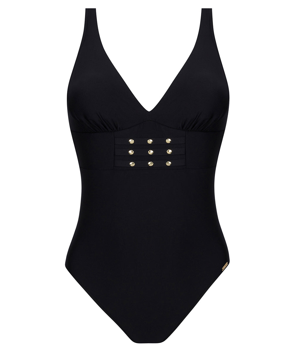 Maillot de bain une pièce dos ouvert Lise Charmel bain Éclat Rock noir ABB6970-NO