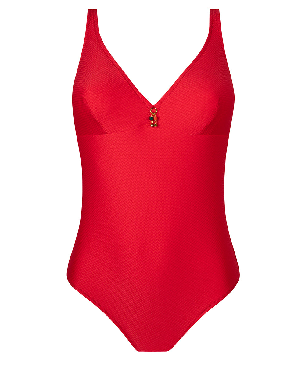 Maillot de bain une pièce maintien sans armatures La Vogueuse corail vogue Antigel Bain FBB9207-CV 1