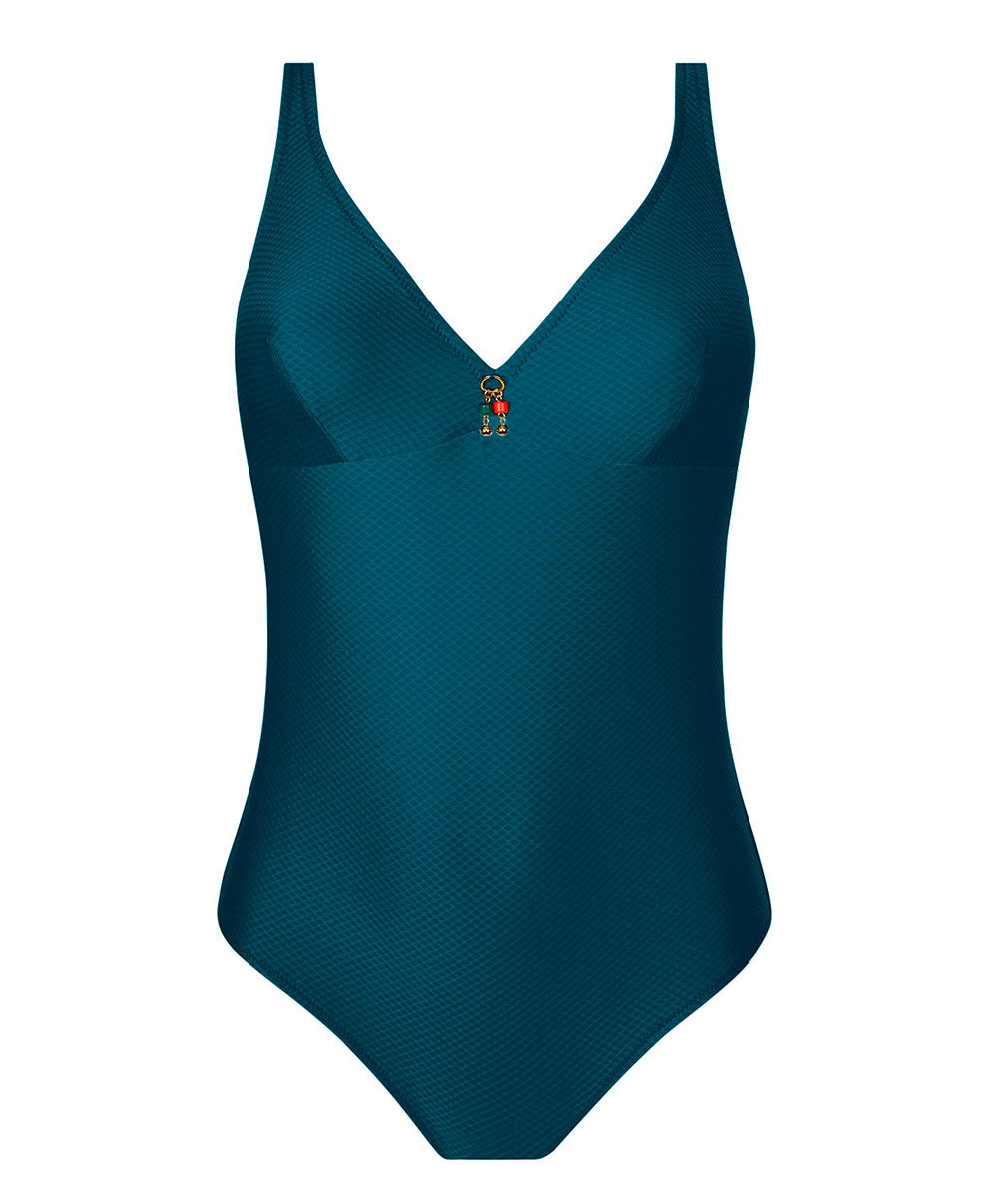 Maillot de bain une pièce maintien sans armatures La Vogueuse vert vogue Antigel Bain FBB9207-VV 1