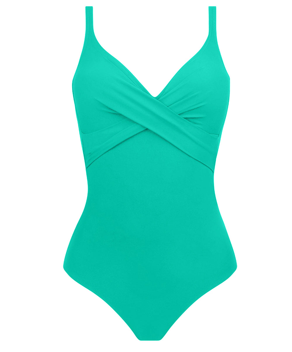 Maillot de bain une pièce maintien sans armatures La Chiquissima émeraude Antigel Bain FBB9214-MD 1