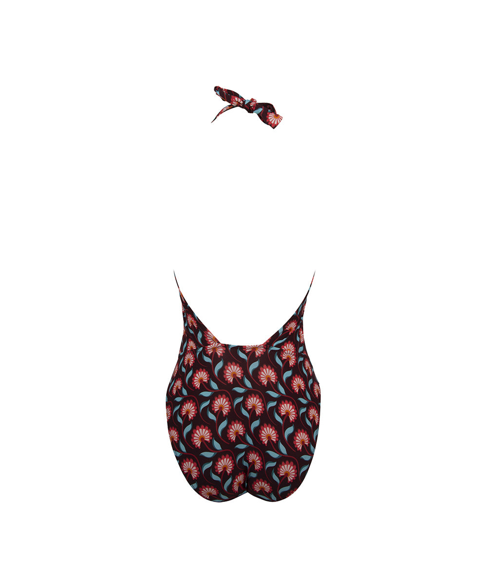 Maillot de bain une pièce sans armatures La Muse Bohème prune Antigel Bain EBB9236-PB