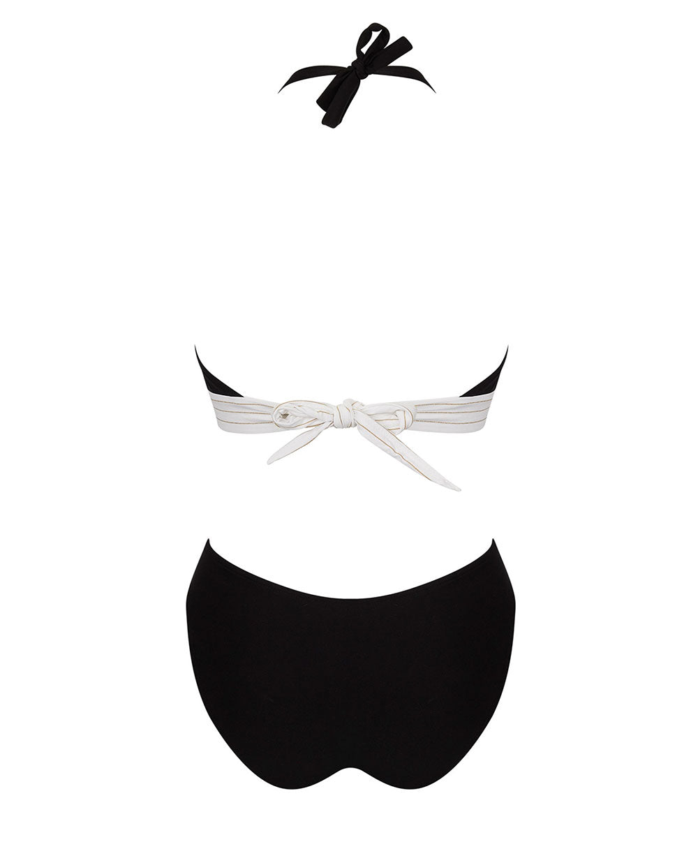 Maillot de bain une pièce sans armatures séduction tour de cou Lise Charmel bain Audace Voyage noir ABB9774-VJ