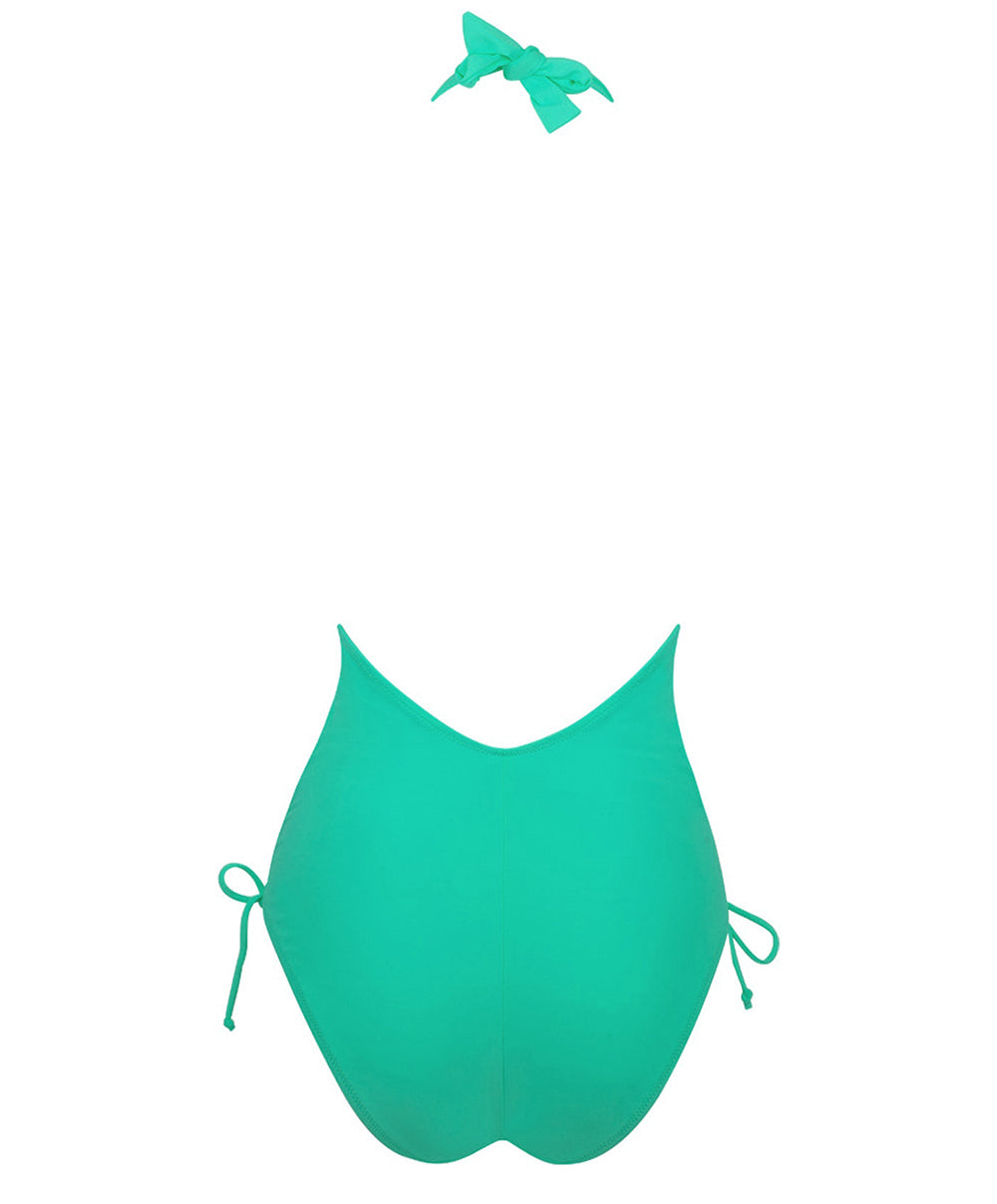 Maillot de bain une pièce séduction dos plongeant La Chiquissima émeraude Antigel Bain EBB9814-MD 5