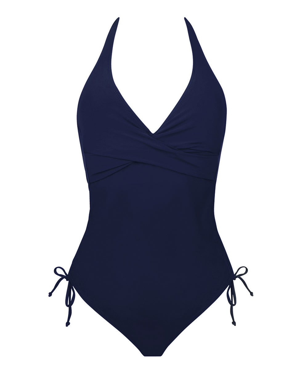 Maillot de bain une pièce séduction dos plongeant La Chiquissima marine Antigel Bain EBB9814-MM 1