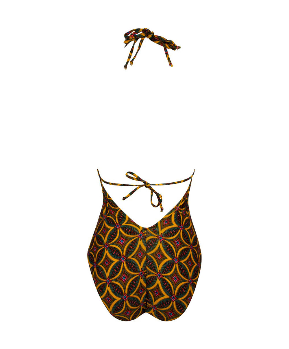 Maillot de bain une pièce sexy La Muse Africa jaune Antigel Bain EBB9256-JA