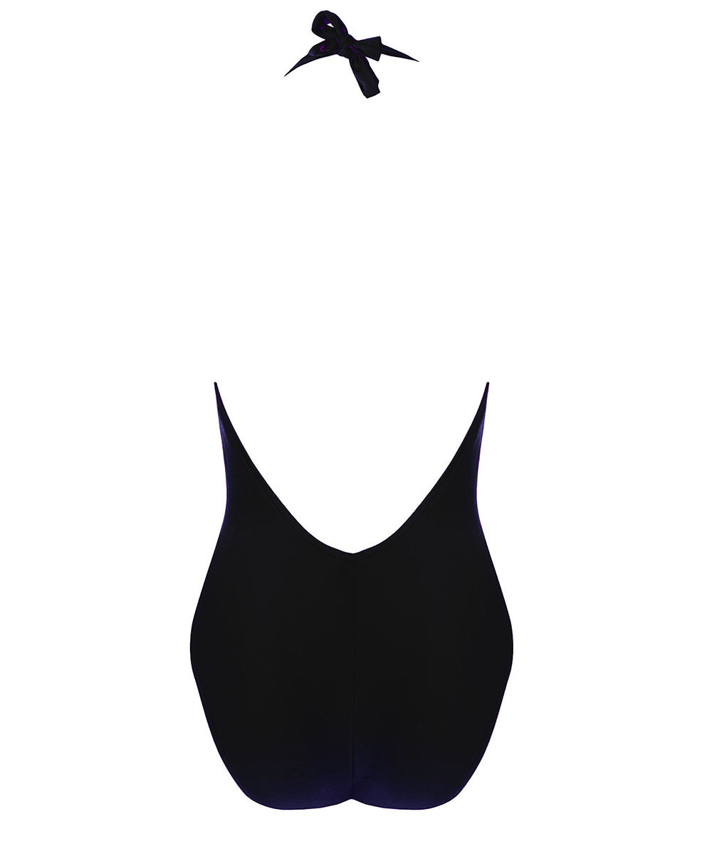 Maillot de bain une pièce sexy tour de cou Lise Charmel bain Perles Nacrées noir ABB9769-NO