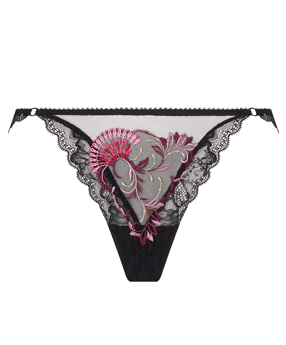 Mini-string sexy Lise Charmel Floraison Passion safran rose ACH0986-SR