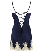 Nuisette babydoll soie Lise Charmel Splendeur Soie marine ALC1780-SM