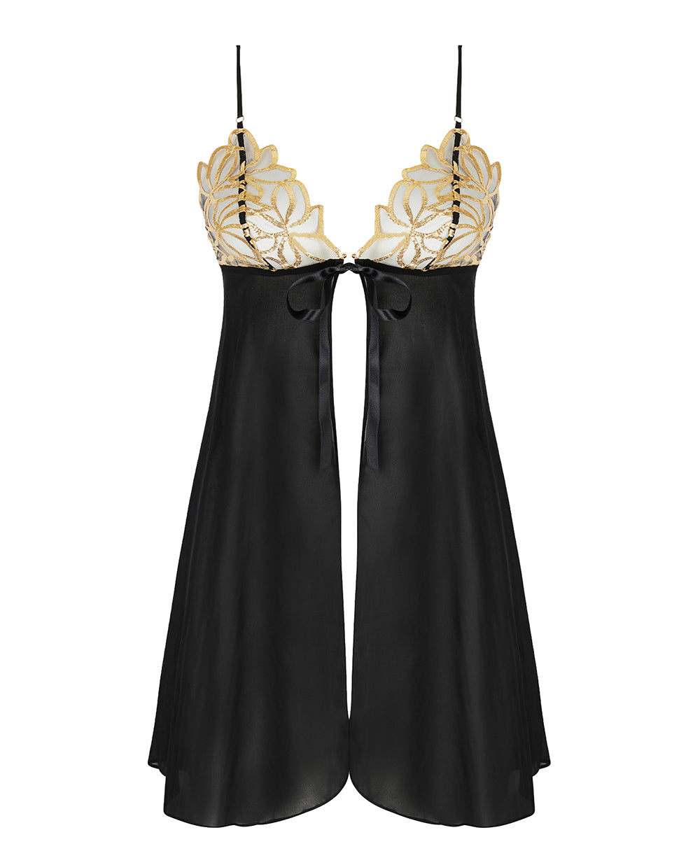 Nuisette babydoll Lise Charmel Éclats d'Or noir or ALJ1729-NO