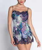 Nuisette babydoll en soie et viscose Lise Charmel Déesse Désirs mauve ALH1777-MD