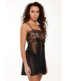 Nuisette babydoll transparente ultra-sexy noire Lingadore Lingadore nightwear 7503CH-1-02-NOIR