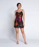 Nuisette charme en soie et viscose Lise Charmel Floraison Passion safran rose ALH1086-SR