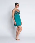 Nuisette en soie glamour Lise Charmel Sublime en Dentelle vert princesse ALH1413-VP