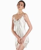 Nuisette en soie Toi Mon Amour (ex. Soie d'Amour) nacre Aubade QS40-MS40-NACR
