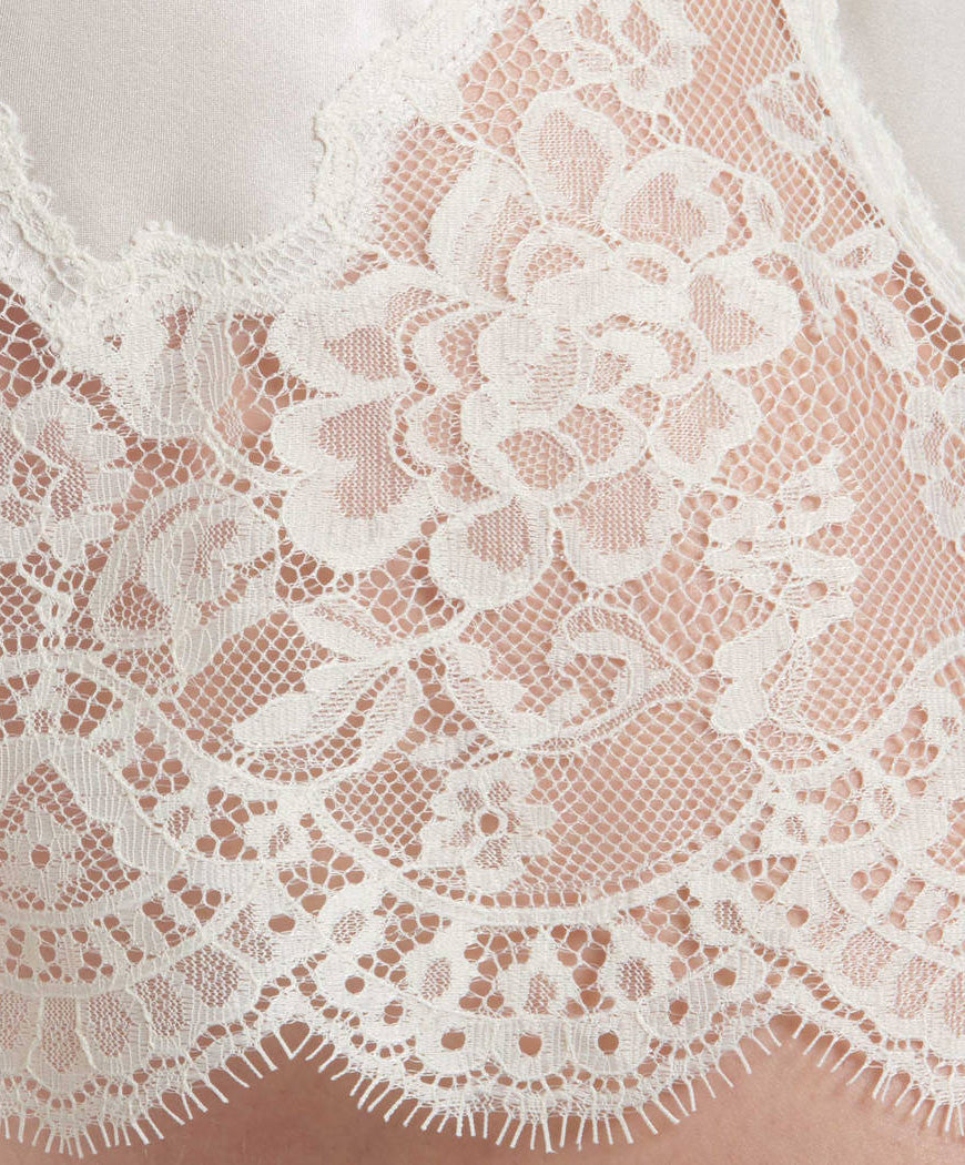 Nuisette en soie Toi Mon Amour (ex. Soie d'Amour) nacre Aubade QS40-MS40-NACR