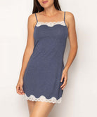 Nuisette fines bretelles Antigel de Lise Charmel Simply Perfect bleu chiné ENA1406-BN