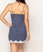 Nuisette fines bretelles Antigel de Lise Charmel Simply Perfect bleu chiné ENA1406-BN